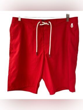 Abercrombie & Fitch Stretch Red Men’s Swim  Board Shorts Size 34  NWOT